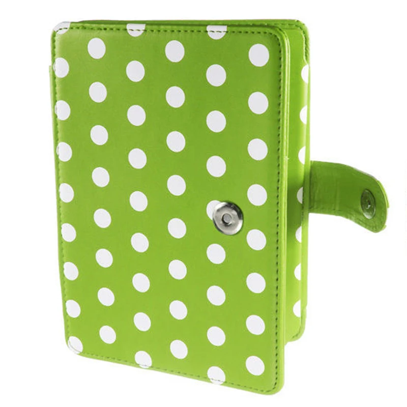 Магнитная PU кожаный чехол Slim для Amazon Kindle Paperwhite (в круглый горошек зеленый) |