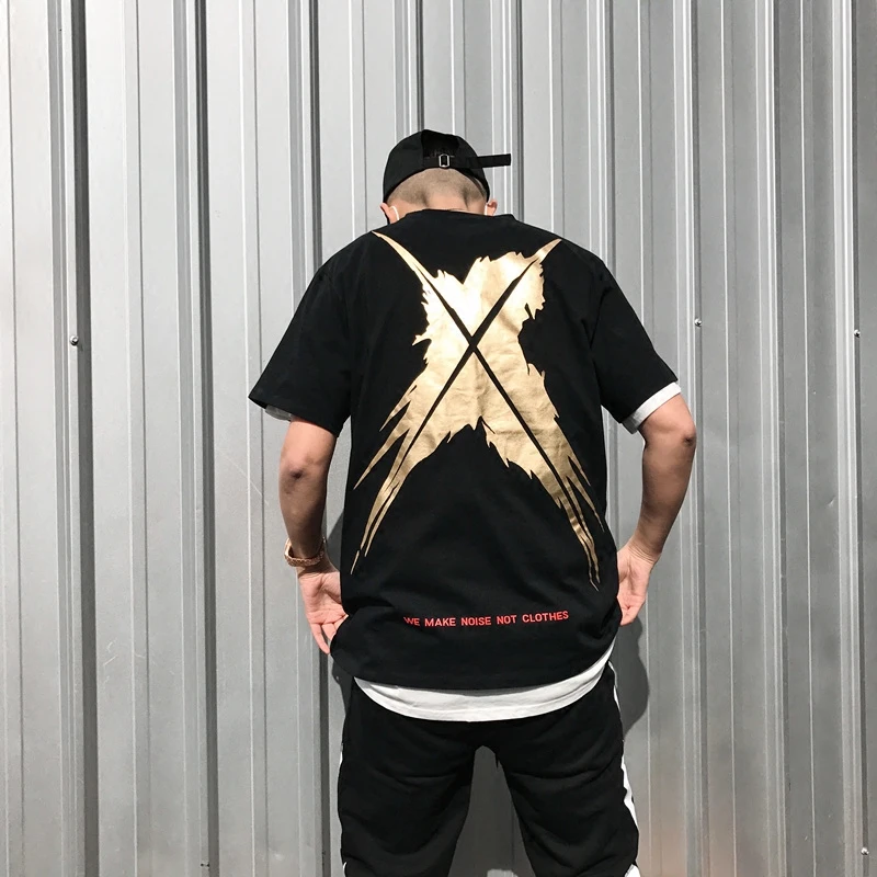 2018 модная летняя футболка хлопковая Футболка Swag s скейтборд золото серебро