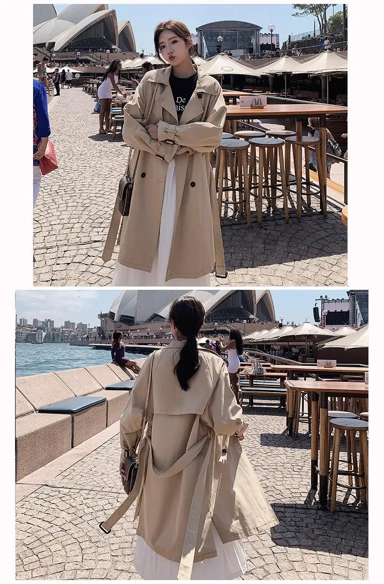 Женский плащ с отложным воротником, длинное женское пальто, Casaco Feminino Harajuku Abrigo Mujer trench Femme