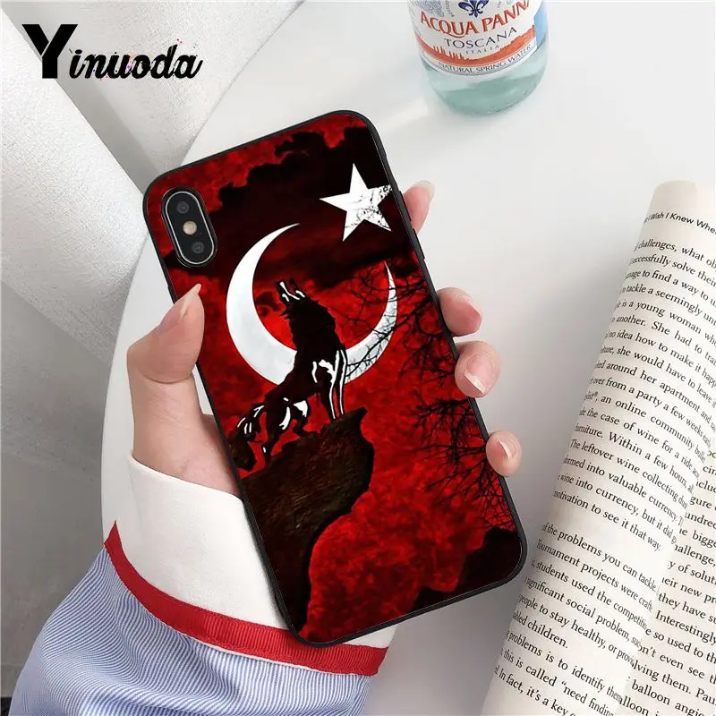 Yinuoda чехол для телефона с турецким флагом iPhone 6S 6plus 7 7plus 8 8Plus X Xs MAX 5 5S XR Fundas