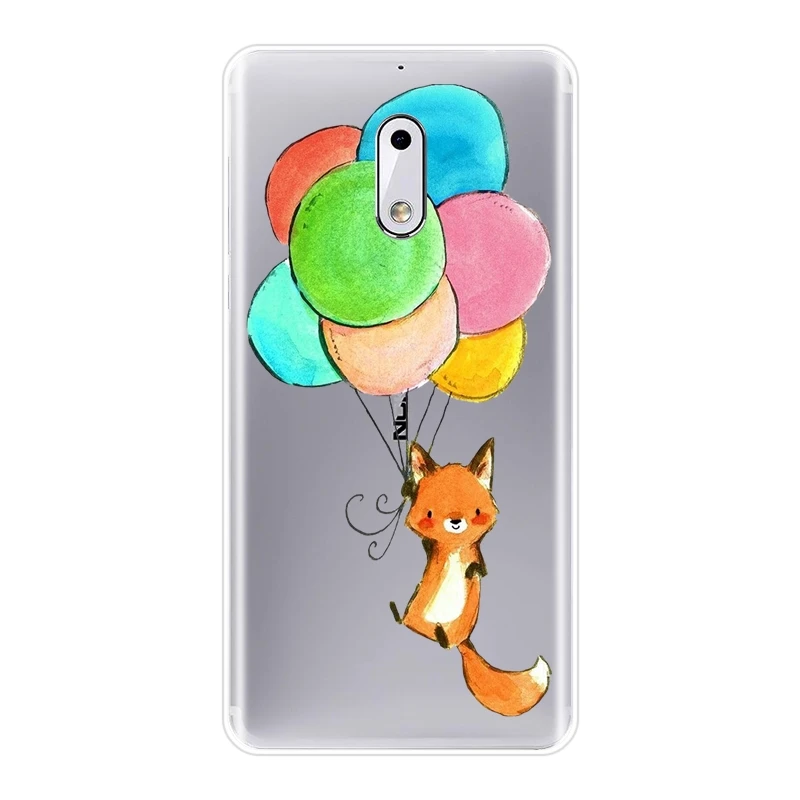 TPU Phone Case Silicone For Nokia X6 7 Plus Cat Bear Fox Panda Lion Elephant Cow Sloth Soft Back Cover 1 2 3 5 6 8 | Мобильные