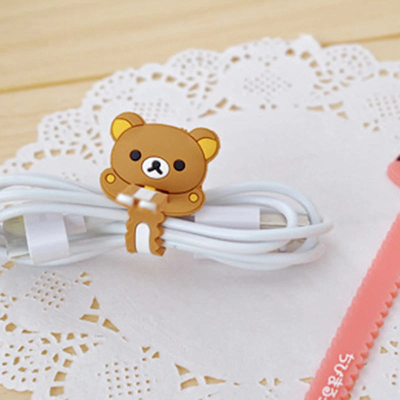 10 шт./компл. мультяшный usb-кабель укусы для защиты кабеля милые аксессуары для Iphone защита животных линия передачи данных Шнур защиты