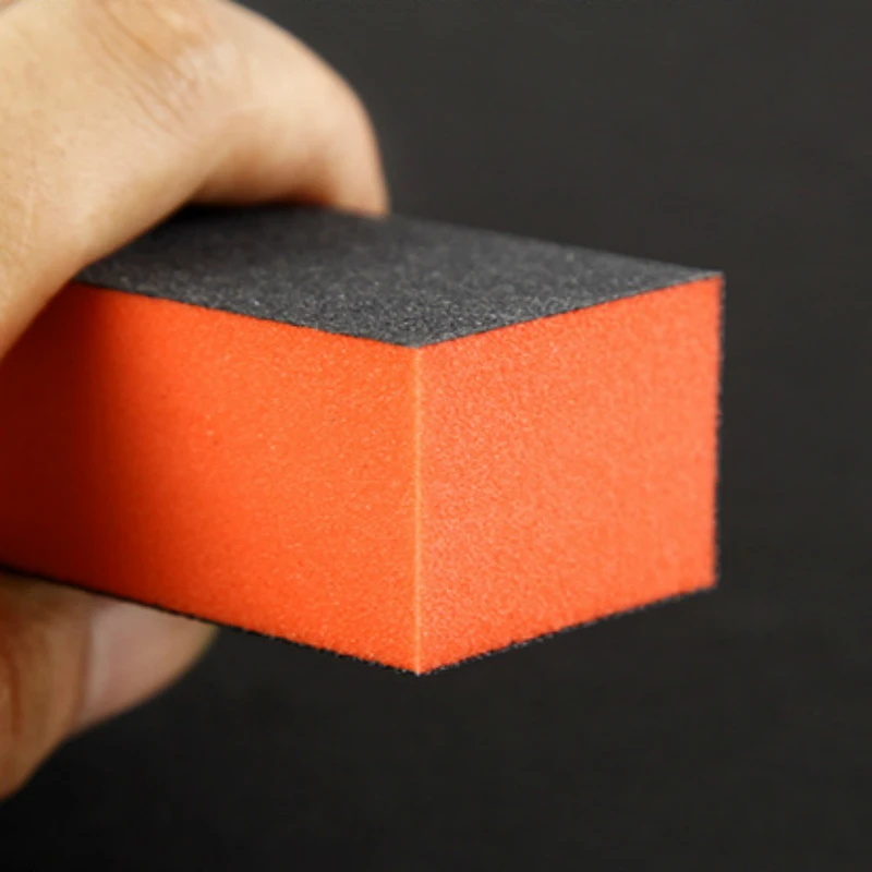 2Pcs Black Orange Rectangle 4 Way Shiner Buffer 3 Sided Sponge Sanding Block Nail File Manicure Pedicure Tool | Красота и здоровье