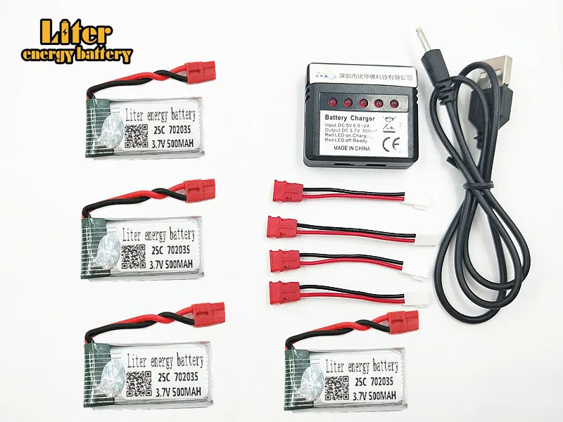 3.7V 500mah 702035 Lipo Battery For X5A-1 X15 X15C X15W Quadcopter RC Accessories 25C battery and charger | Электроника