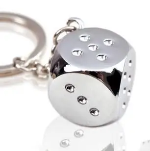 

Personalized dice keychain key chain alloy keychain gift key ring