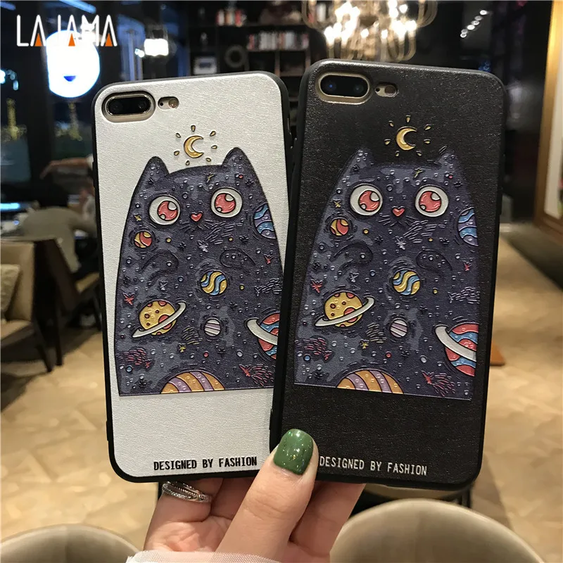 Lajama 3D Мягкий ТПУ силиконовый чехол для телефона s Apple iPhone 6s 6 плюс 7 8 Plus X Тигр