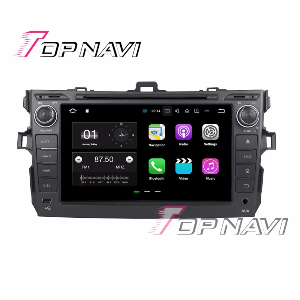 Topnavi 8 ''Android 7.1 Автомобильные видео плееры для Toyota Corolla 2006 2007 2008 2009 2010 2011 Авто GPS