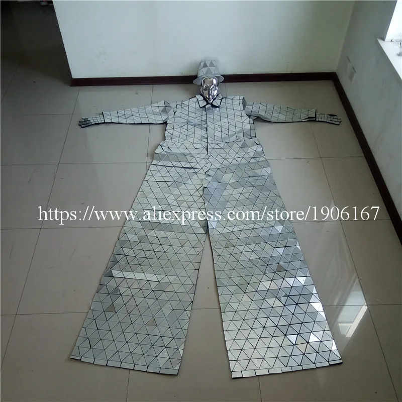 Новый дизайн зеркальная одежда товары для мероприятий зеркальный робот-костюм