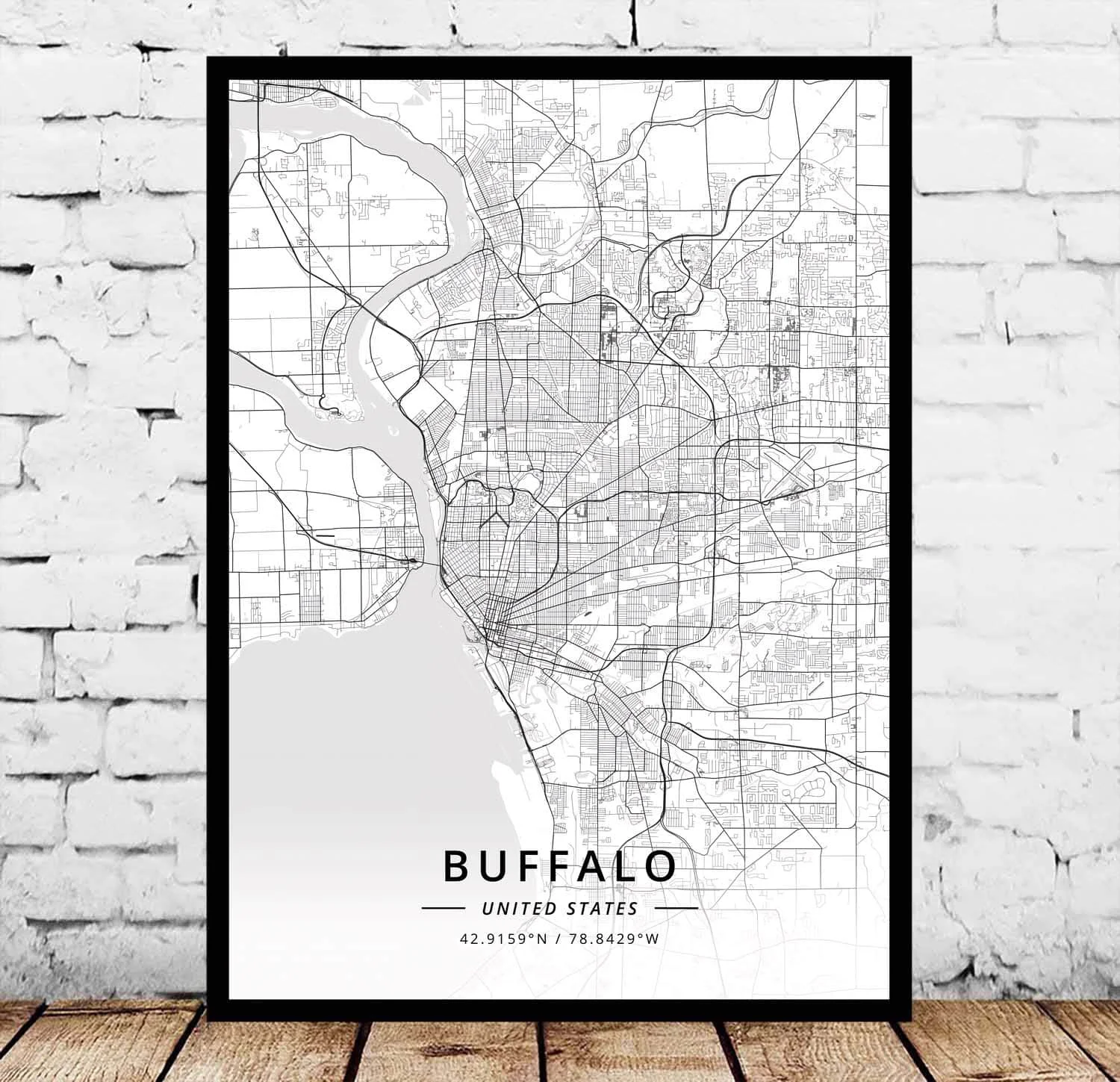 

Buffalo NY New York USA United States of America Map Poster