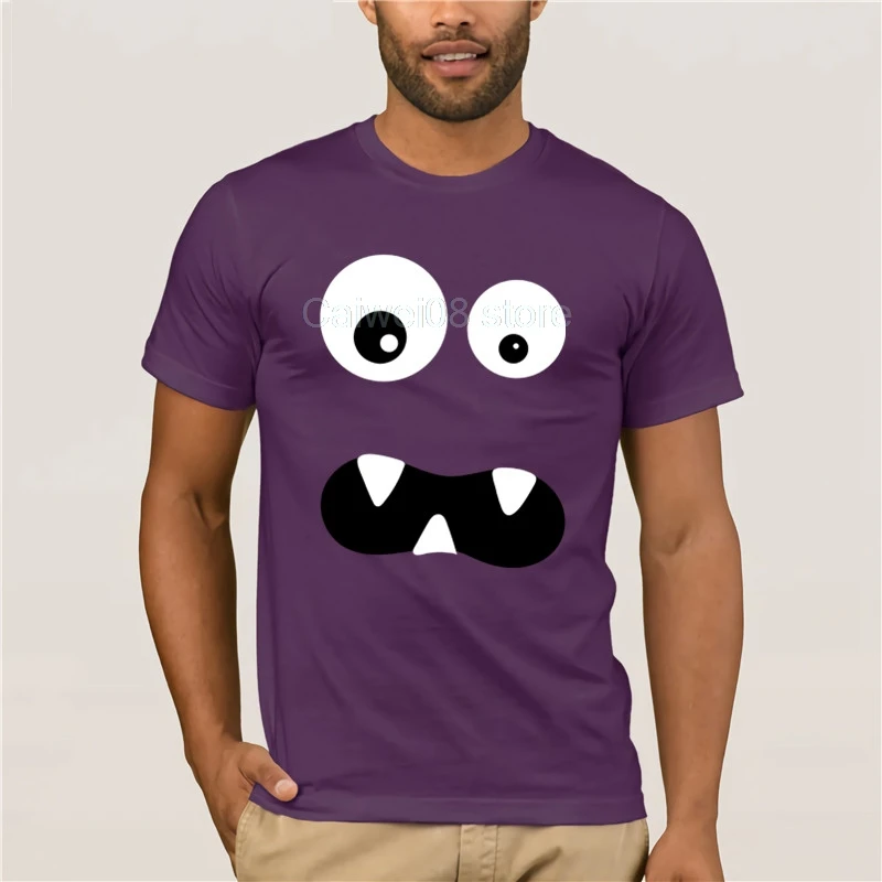 

Summer Fit Slim Men T-Shirts 100% Cotton Men's Trending Monster Or Alien Easy Halloween Costume Idea quality fashion men tshirt