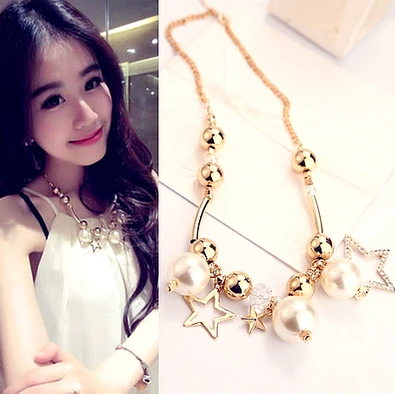 

Fashion Bling Bling Rhinestones Star Collar Choker Necklace for Women Dress Accessories