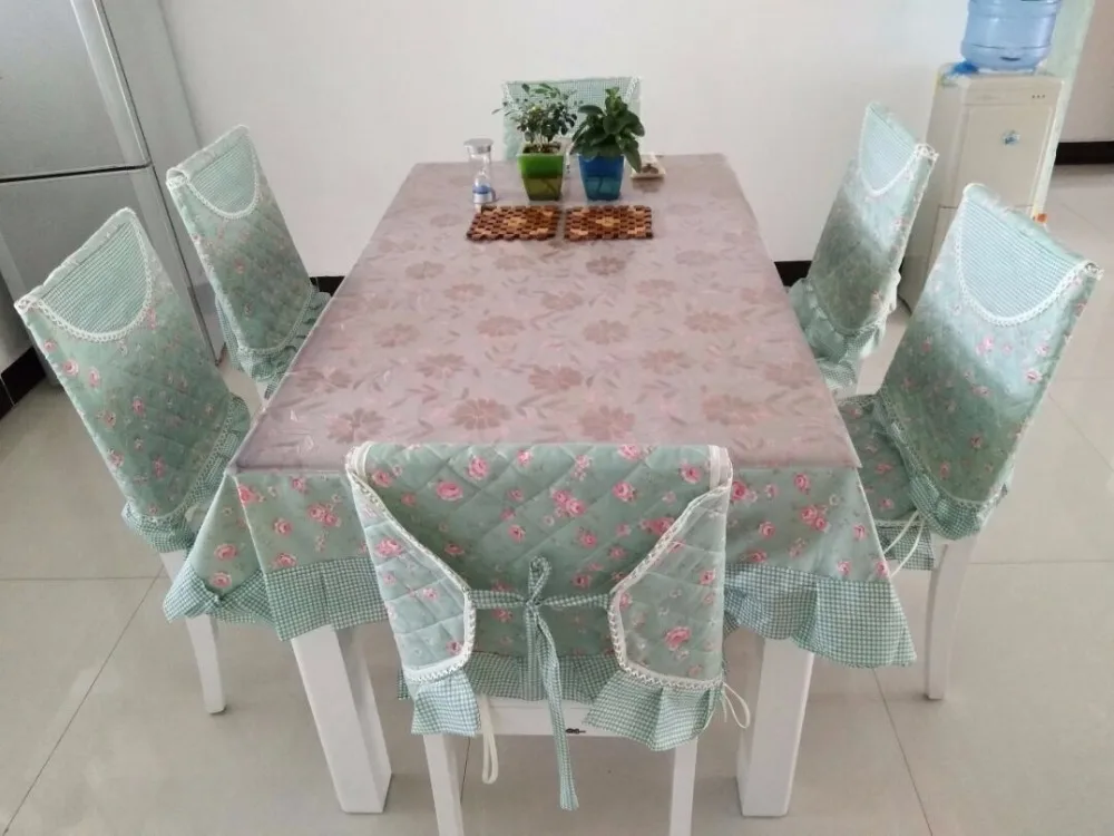 Европейский стиль зеленая скатерть для стола домашний декор 13 шт./компл. скатерти