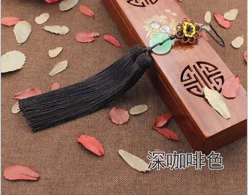 1 шт. новые высококачественные кисточки 33 см длинный кулон нефрит Китайский узел кисточкой кулон Нефритовая кисточка означает мир