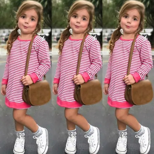 Осень 2018 детское повседневное Джерси с длинными рукавами и цветами для девочек