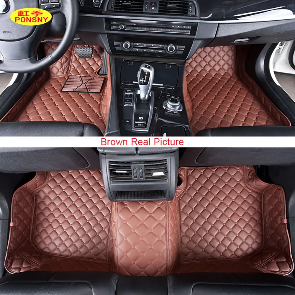 PONSNY коврики для hyundai Elantra Azera Mistra Coupe LAVIDA Genesis Santa Fe Sonata коврики для ног Индивидуальные напольные вкладыши