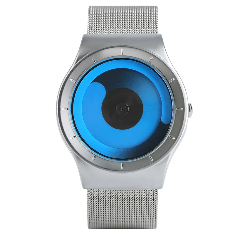 Silver Strap 2 Креативные мужские часы Future Graphic Sense Swirl Maelstrom, кварцевые часы из нержавеющей стали, женские мужские наручные часы - Цвет: Silver Strap 2