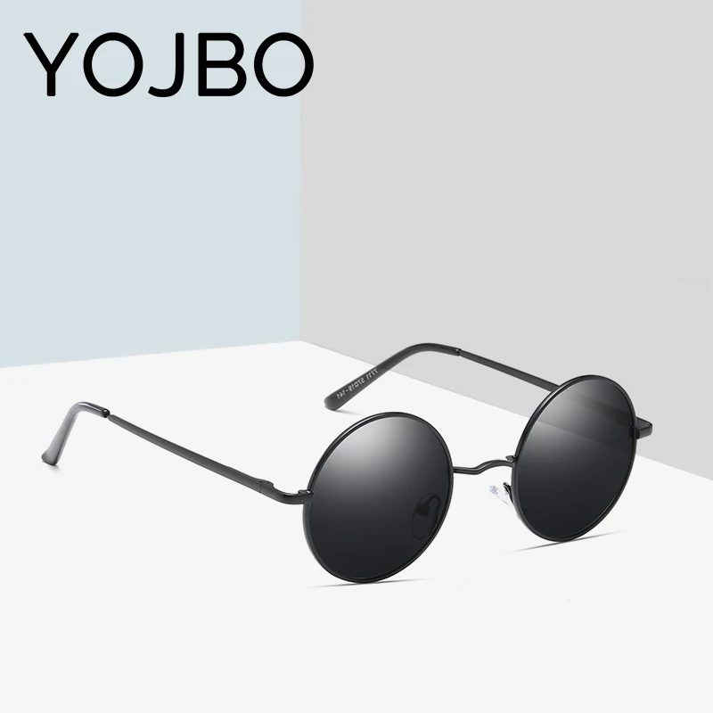 YOJBO круглые поляризованные солнцезащитные очки для женщин Роскошные винтажные