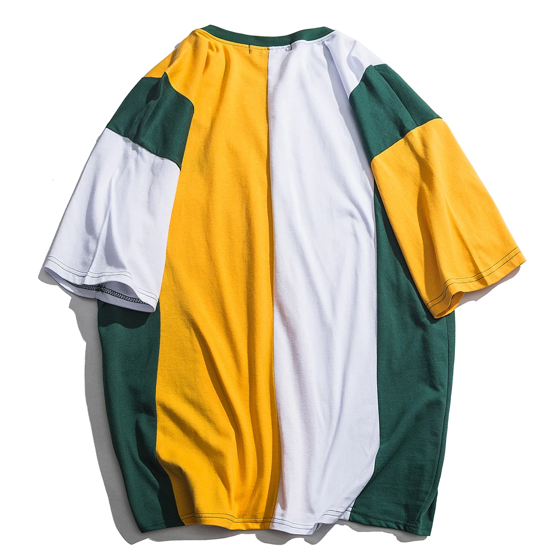 Aelfric Eden Color Block Patchwork Casual Hip Hop Mens T-shirts 2019 Summer Fashion Harajuku Cotton Tops Tee Shirts Streetwear | Мужская
