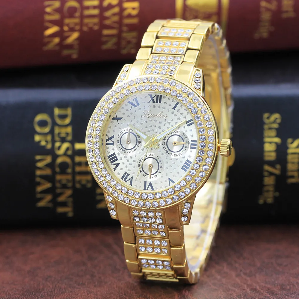 Новинка, женские часы, Relogio Feminino, часы-браслет, роскошные стразы, модные повседневные кварцевые наручные часы из нержавеющей стали для женщин