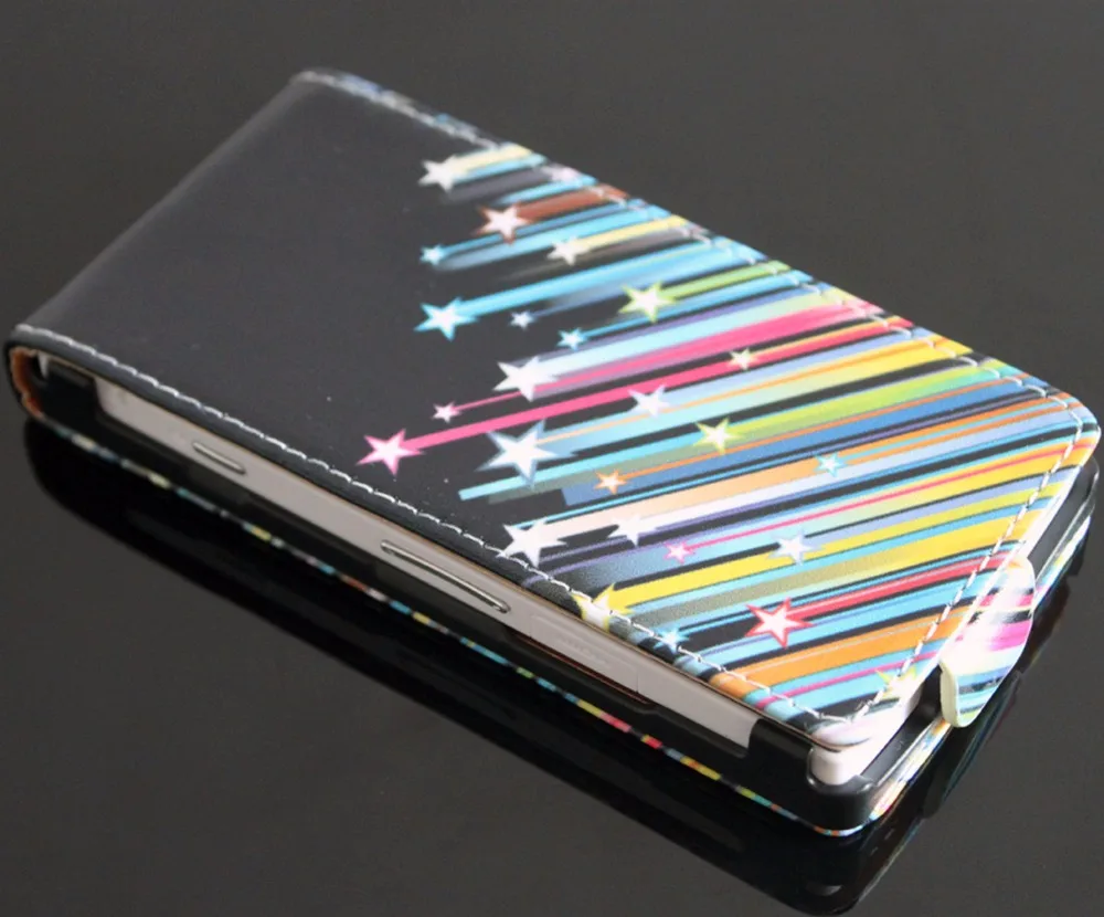 Rainbow Star Дизайн кожа флип Стенд сумка кожного покрова чехол для Sony Xperia S LT26i Телефон