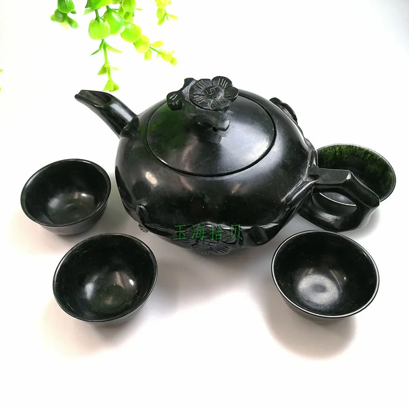 Фото Chinese Kung Fu Tea Tea With Natural Jade Teapot And Tea Cup A Set №2