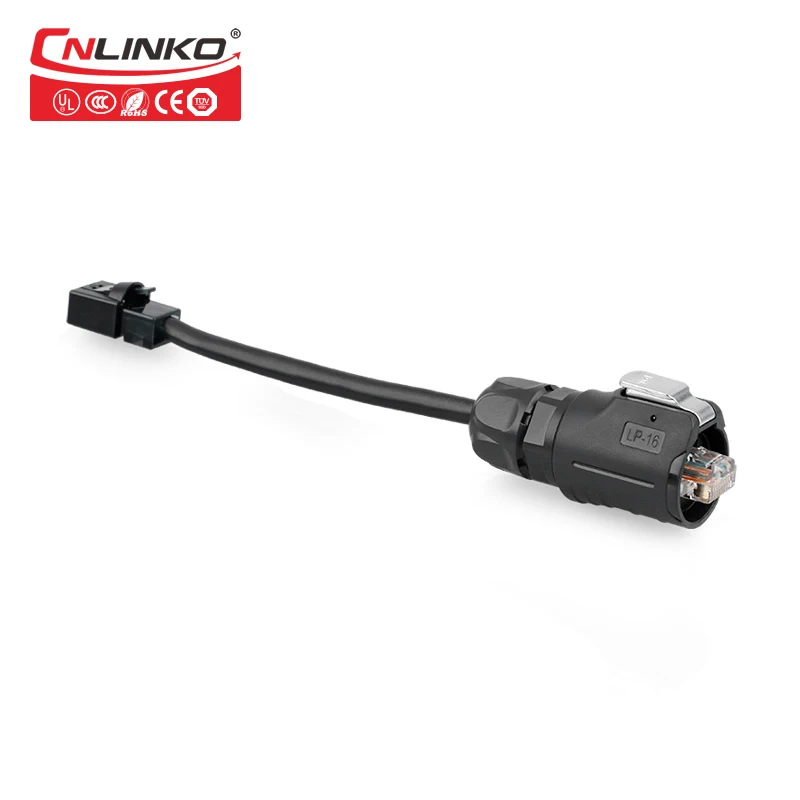 CNLINKO новый стиль M16 металлический корпус RJ45 панельный штекер и розетка
