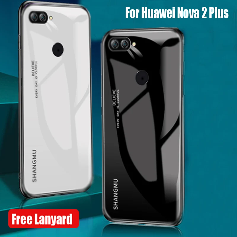 

For Huawei Nova 2 Plus Case cover Tempered glass phone Case For Huawei Nova 2Plus Protection Shell Nova2 Plus coque cases