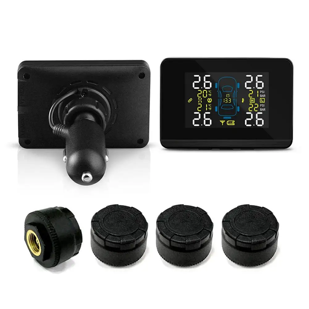CAREUD Universal Car TPMS Wireless Tire Pressure Monitoring System With 4 Wheel Tires External Sensor Tyre | Автомобили и