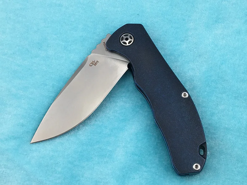 

CH3504 original design Flipper folding knife S35VN Blade ball bearings TC4 Titanium handle camping fruit EDC tools pocket Knives