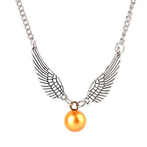 Винтажное ожерелье с подвеской HP, комплект с подвеской в виде крыла ангела, ожерелье с подвеской «снитч», ожерелье-чокер из серии фильмов, Подарочная бижутерия