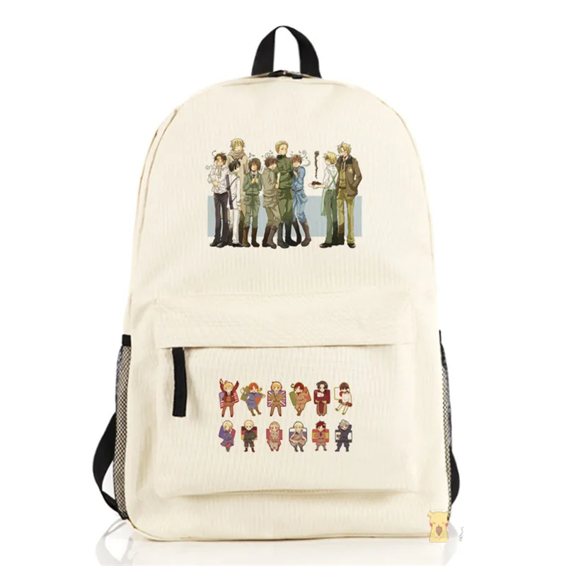Модный рюкзак с героями мультфильмов Axis Powers Hetalia унисекс для мальчиков и девочек