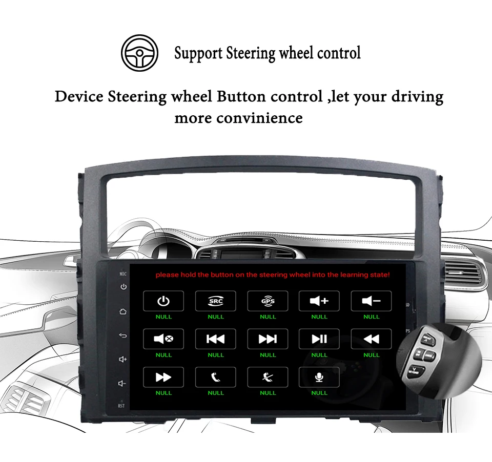 9 дюймов Android 10 0 автомобильный dvd плеер GPS навигация Мультимедиа для Mitsubishi Pajero V97 2006