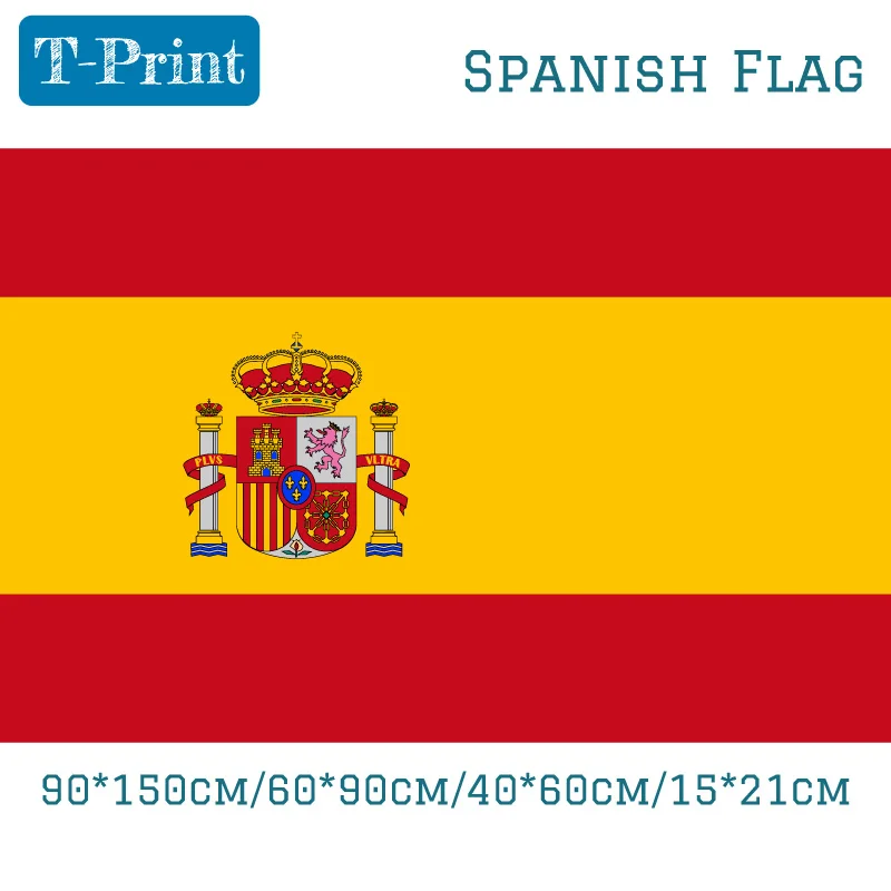 

90*150cm 60*90cm 40*60cm 15*21cm Spanish Flag Polyester Spain National Flag Banner