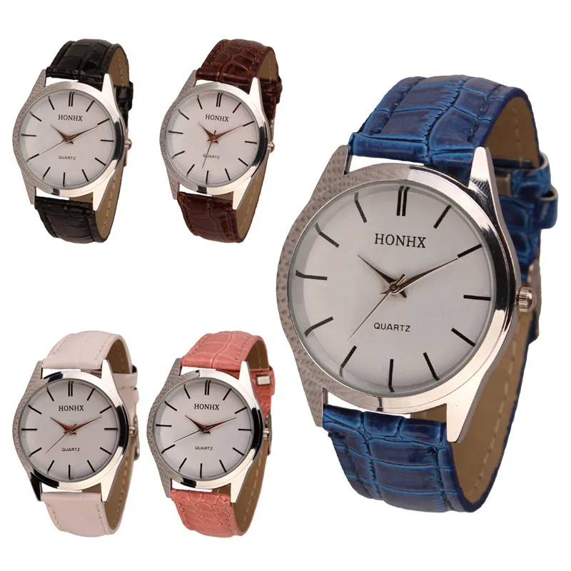 2017 роскошные модные мужские часы кварцевые женские кожаные аналоговые платья