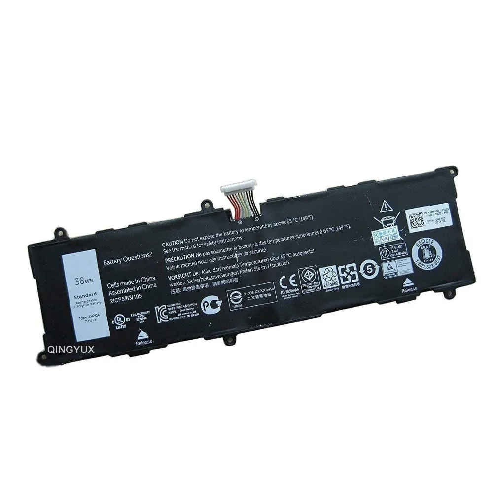 Qingyux 2H2G4 21CP5/63/105 7,4 V 38Wh ноутбук Батарея для DELL Venue 11 Pro 7140