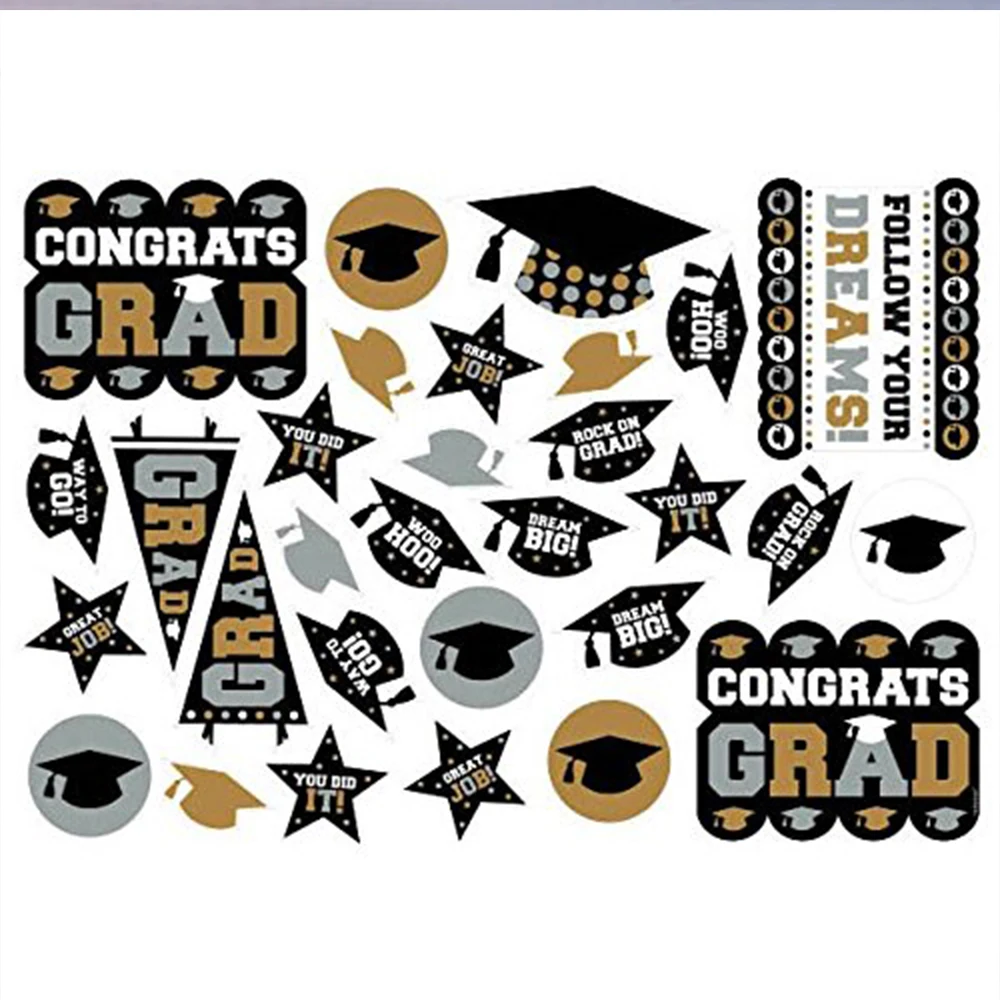 

30pcs/Set DIY Congrats Grad Graduation Theme Decorations Photo Booth Props Photo-booth Props Party Supplies PZ103