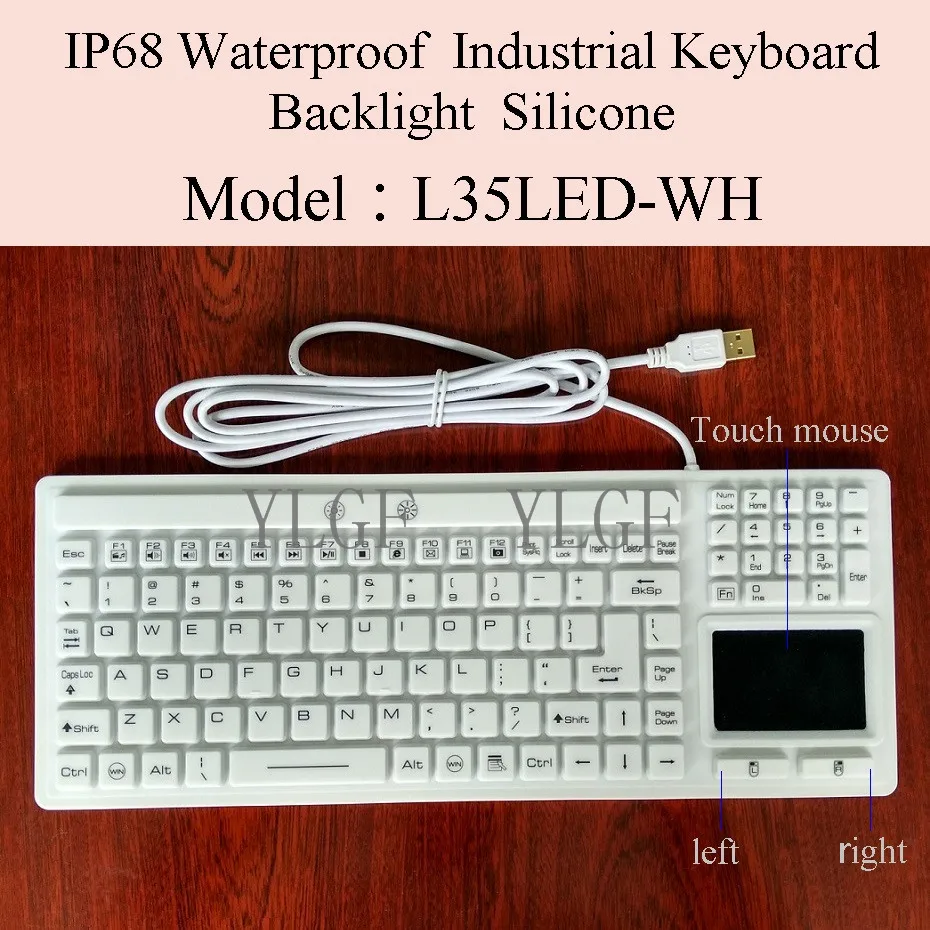 YLGF L35 светодиодный WH IP67 IP68 Водонепроницаемая клавиатура промышленная силикон