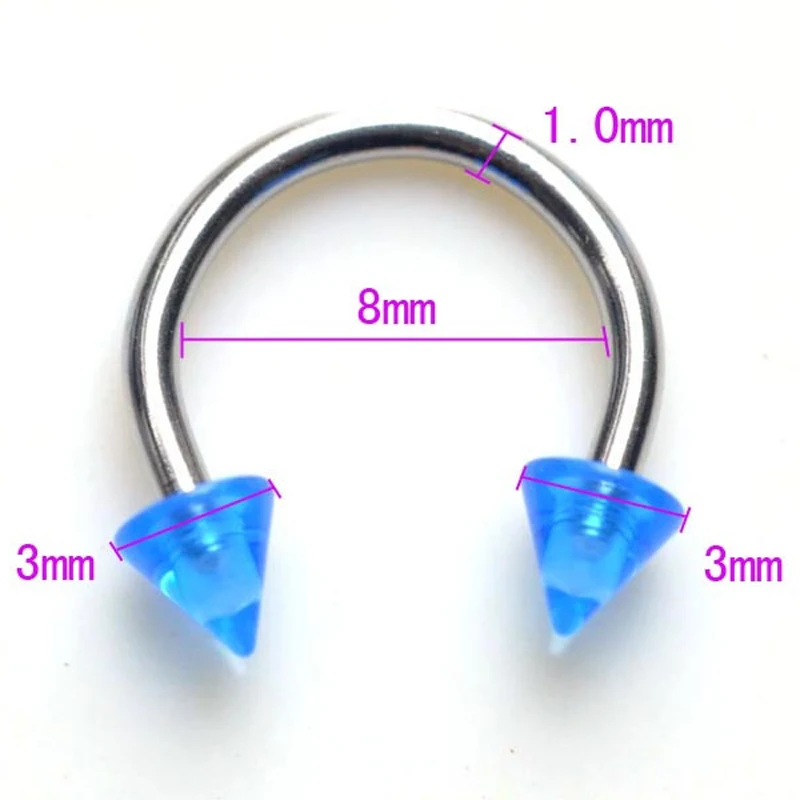 10 шт. акриловые серьги гвоздики из хирургической стали|piercing body jewelry|body jewelrywholesale