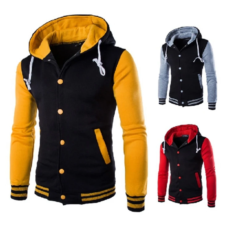Мода 2017 г. Для мужчин пальто Бейсбол зимняя повседневная куртка S Slim Fit Марка