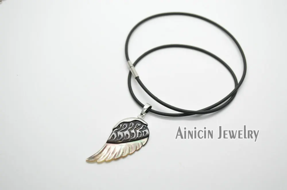 10 шт Новое поступление натуральный корпус резные Угловые Крылья Подвески с 18