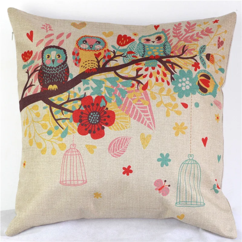 Наволочка для автомобиля офиса дома дивана цветная пасторальная с изображением