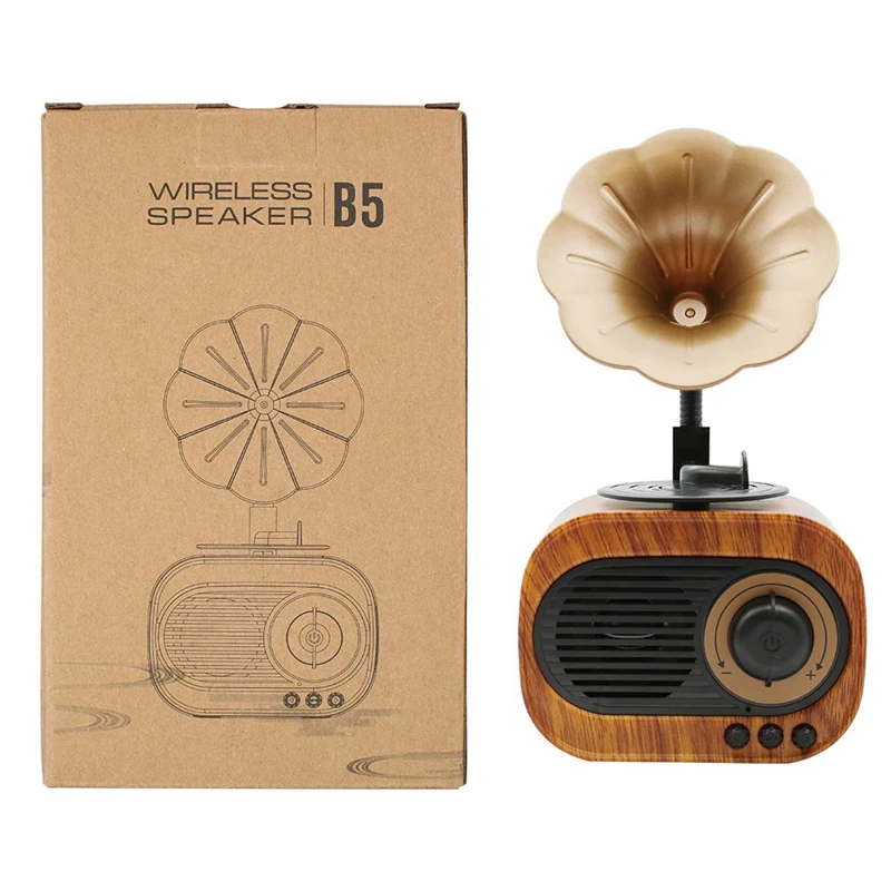 Ретро труба стиль Bluetooth динамик беспроводной стерео сабвуфер музыкальная