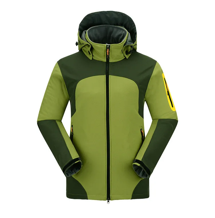 

Men's Winter Outdoor Sports Water Repellent Thermal Jackets Warm Windproof Camping Hiking Inside Fleece Brand Male Clothing