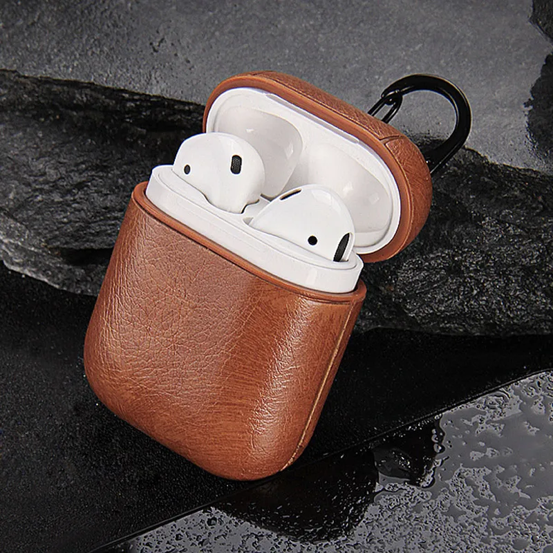 Кожаный Bluetooth беспроводной Чехол для наушников для Apple защитный чехол для Airpods аксессуары для Airpods зарядная коробка