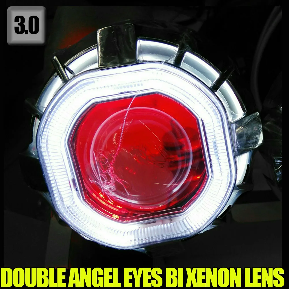 3.0 дюймов 35 Вт Квадратные глаза ангела двойной CCFL angel eyes Авто фара HID биксеноновая