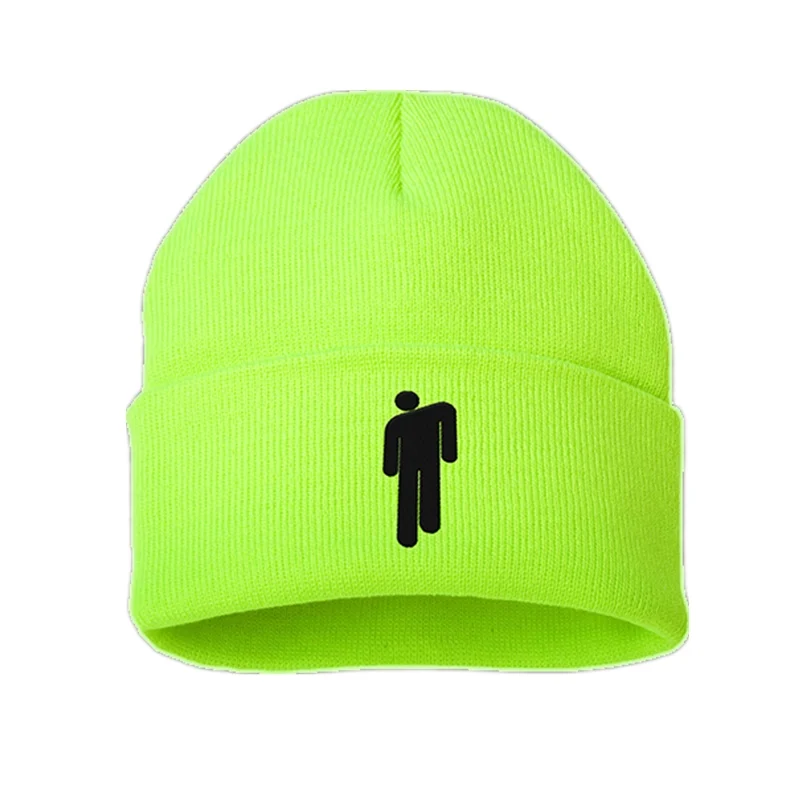 Новинка Billie Eilish Beanie шапка Повседневная зимняя хлопковая шапка для мужчин и женщин Сплошной вязаный берет шапка Прямая поставка