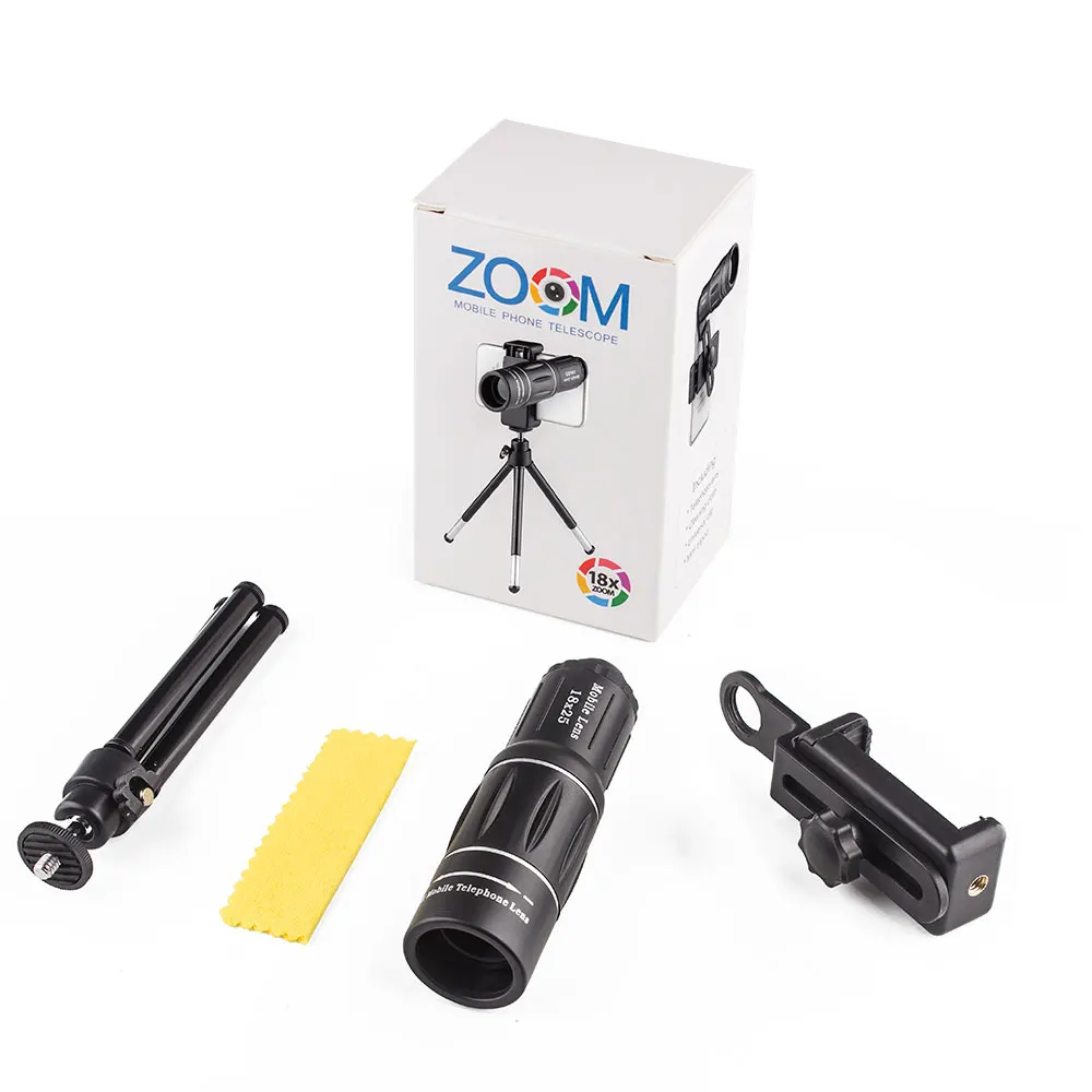 18X Zoom Telescope Phone Camera Lens Universal Cell Outdoor Mobile with Tripod Clip | Инструменты