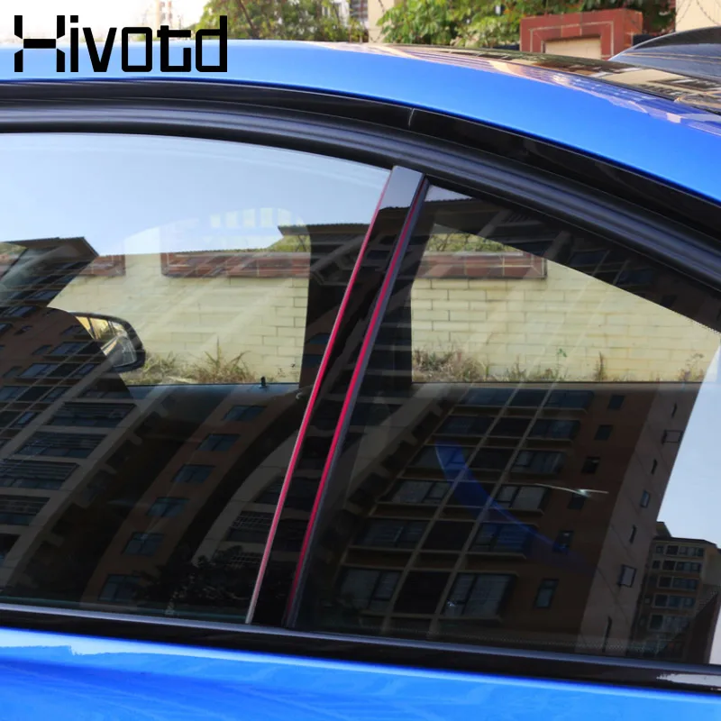 Hivotd для hyundai creta ix25 аксессуары для окна автомобиля BC Колонка декоративная наклейка отделка зеркальная отражающая панель внешний стиль