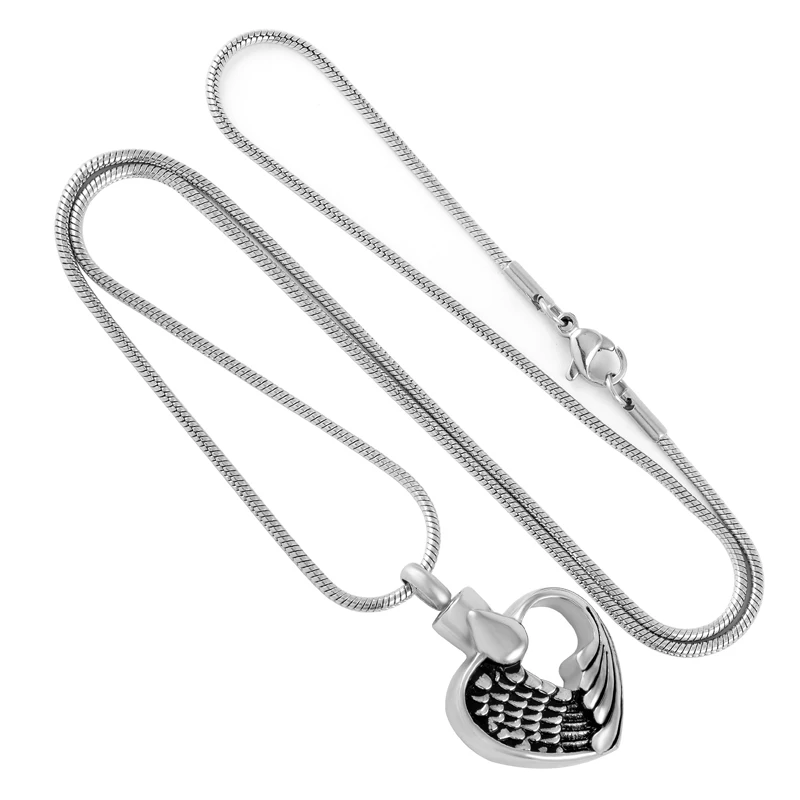 IJD9296 нержавеющая сталь крылья ангела искусственный сувенир кулон для золы