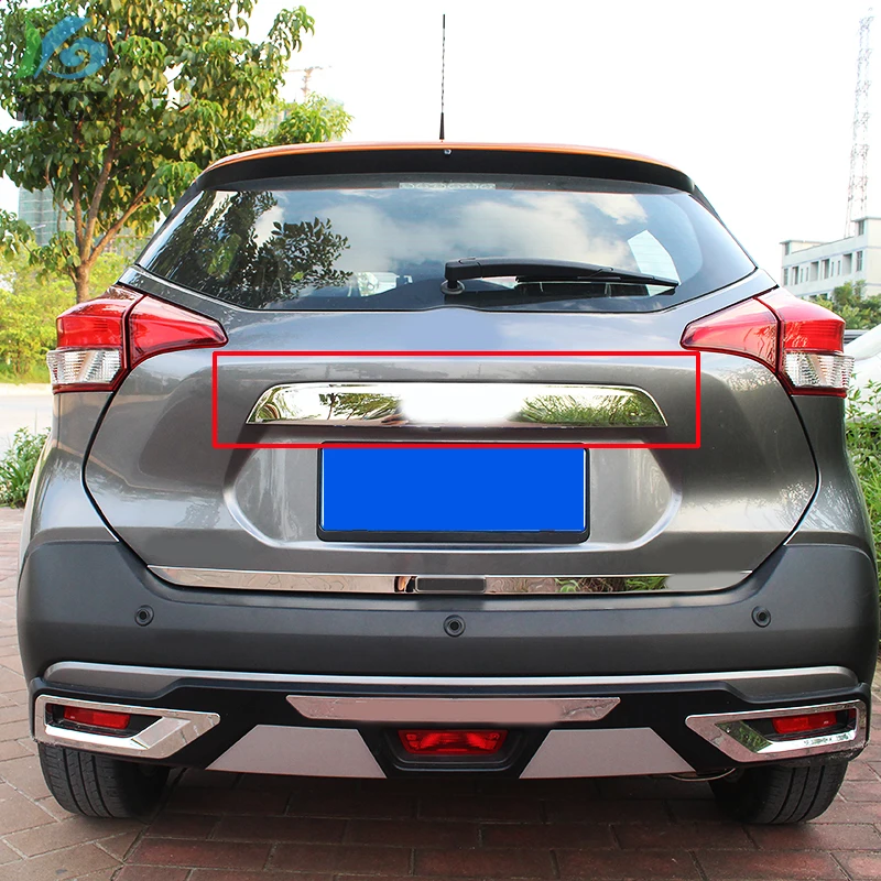 

Stainless Steel Accessories Exterior Rear Trunk Boot Door Lid Cover Trim 1pcs Fit For Nissan Kicks 2016 2017 2018 2019